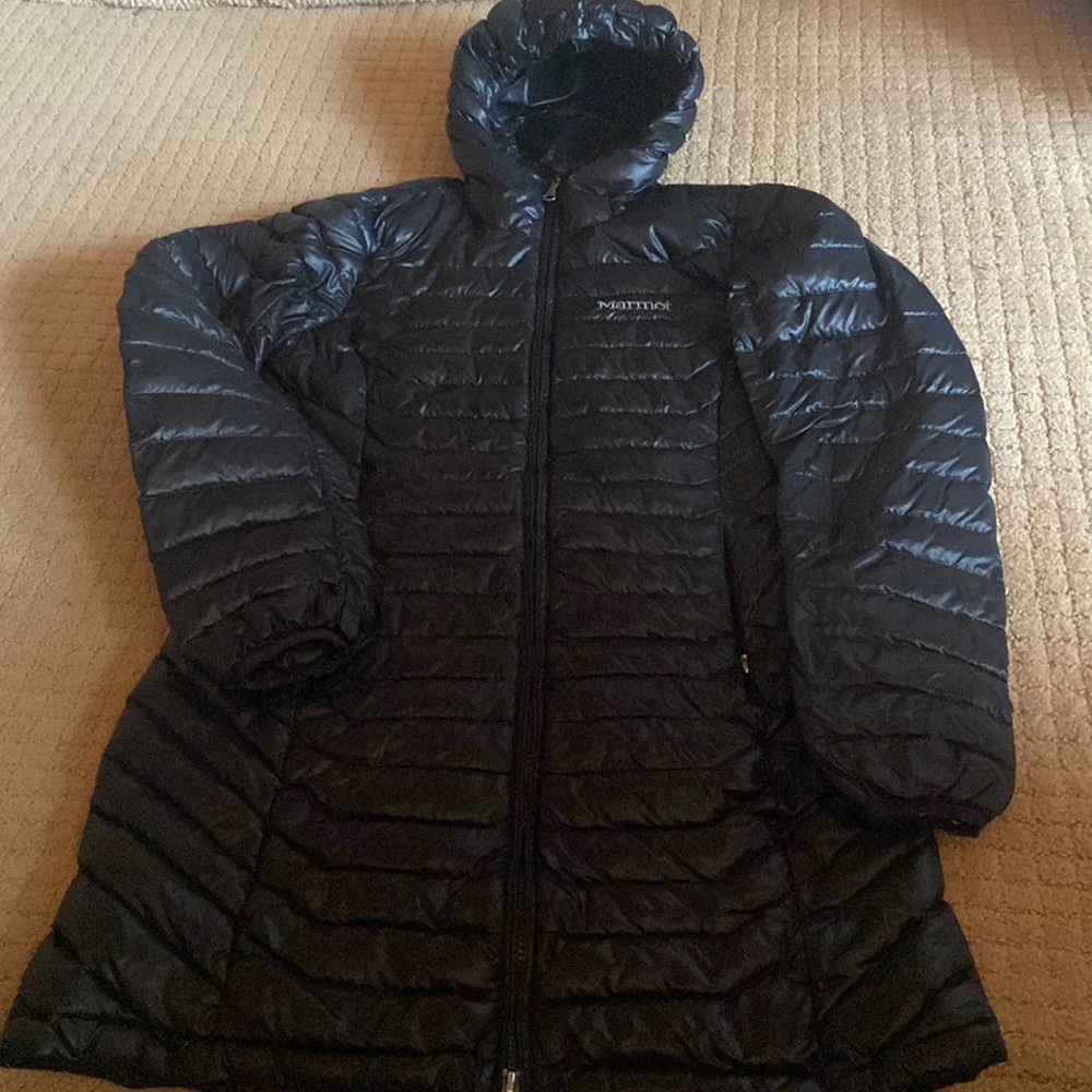 Marmot womens full zip long puffer jacket